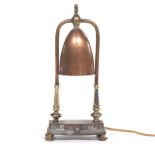 Art Deco Mixed Metals Student Adjustable Table Lamp