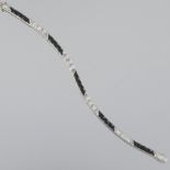 Ladies' Art Deco Platinum, Diamond and Black Onyx Bracelet