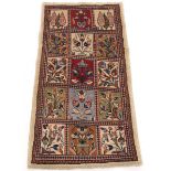 Semi-Antique Fine Hand Knotted Garden Tile Sarouk Carpet