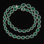 Ladies' Emerald and Diamond Necklace