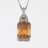 Citrine and Gold Pendant