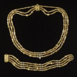 SeidenGang 18k Gold and Diamond Necklace and Bracelet Set