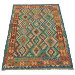 Hand Knotted Kilim Psychedelic Carpet