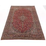 Semi-Antique Very Fine Hand Knotted and Signed Kashan Carpet