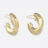 Tiffany & Co. Pair of Italian Gold Twisted Hoop Earrings