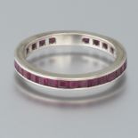 Ladies' Gold and Ruby Eternity Band