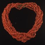 Group of Coral Branch Necklaces