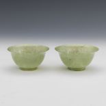 Two Carved Jade Bowls