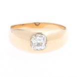 Yellow Gold Solitaire 1.25 Ct Diamond Ring