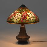 Leaded Glass Lamp with Bradley Hubbard Style Base