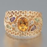 Ladies' Gold and Gemstone Ring