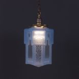 Art Deco Glass Pendant Light