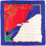 Hermes Silk Twill Scarf "Souvenirs de Paris" Designed by Hilton McConnico