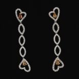 A Pair of Diamond Drop Earrings