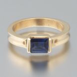Ladies' Gold and Blue Sapphire Ring