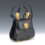 Vincenza Black Patent Leather "Rhino" Bag