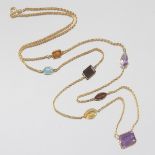 Ladies' Gemstone and Gold Necklace