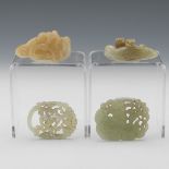 Group of Four Carved Jade Ornaments
