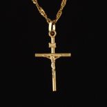 Ladies' High Carat Gold Chain with Crucifix