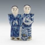 Chinese Porcelain Eunuch Incense Stick Holders, Qing Dynasty