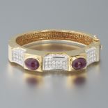 Ladies' Ruby and Diamond Bangle Bracelet