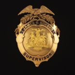 NYPD 18k Gold "Supervisor" Badge