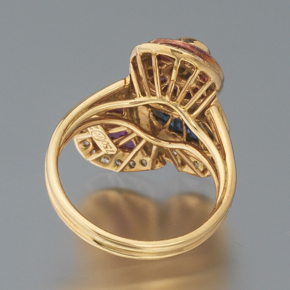 Ladies' Yellow Gold, Diamond and Gemstone Ring - Image 4 of 7