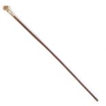 Victorian Rolled Gold Brass, Mother-of-Pearl and Abalone Riding Crop