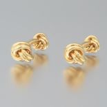 Tiffany & Co. 18k Gold "Love Knot" Pair of Cufflinks, Presentation Box