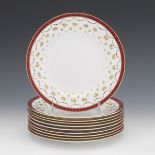 George Jones & Sons for Tiffany & Co. Porcelain Plates, Set of 10