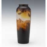 D'Argental Cameo Glass Landscape Vase