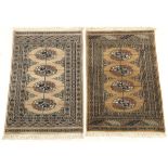 Two Very Fine Hand Knotted Bukhara Carpets