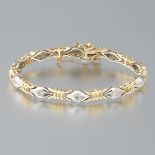 Ladies' Two Tone Gold and Diamond Bracelet