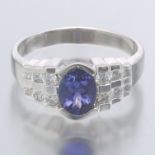 Ladies' Gold, Tanzanite and Diamond Ring, Cart Blue PGSL Report 45080058