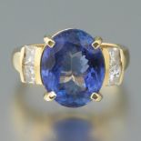 Ladies' Tanzanite and Diamond Ring