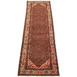 Semi-Antique Very Fine Hand Knotted Mahal Runner