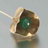 Cartier Gold and Chrysoprase Hat Pin