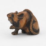 Japanese Boxwood Netsuke of a Rat