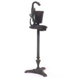 Cast Iron Dragon Ashtray on Stand