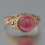 Ladies' Victorian Gold and Pink Tourmaline Ring