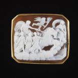 Carved Shell Cameo in Gold Frame