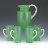 Steuben Jade Glass Pitchers and Tumblers