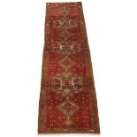 Near Antique Very Fine Hand Knotted Heriz Runner, ca. 1950's