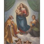 KPM Porcelain Plaque in Gilt Wood Frame after Raphael's "The Sistine Madonna"