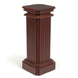 Mahogany Rectangular Column Form Pedestal