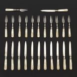 Mappin & Webb Cocktail Forks and Knives, Set of 12