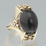 Onyx and Diamond Ring