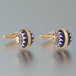 Pair of Venetian Glass and Gold Cufflinks