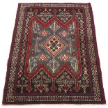 Semi-Antique Very Fine Hand Knotted Afshar Carpet