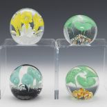 Four Flower Paperweights